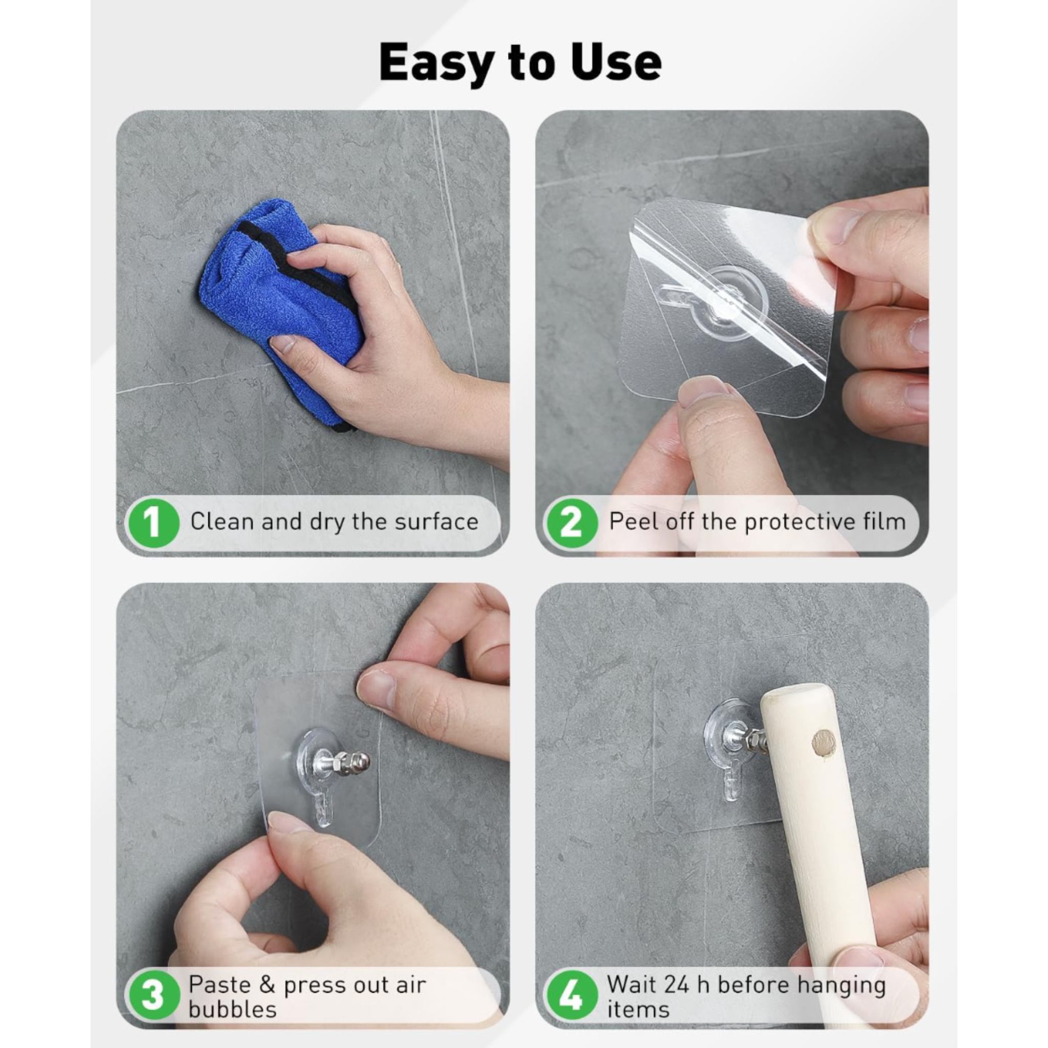 Zulaxy Adhesive Screw Hooks - No Drill, No Damage!